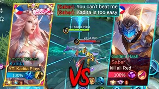 KADITA VS TOP 1 GLOBAL SABER IN MYTHICAL GLORY RANK! 😱 | WHO WILL WIN?! | MLBB