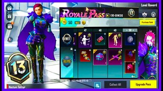 M13 ROYAL PASS IS HERE - EXO GENESIS 1 TO 50 REWARDS ( BGMI )