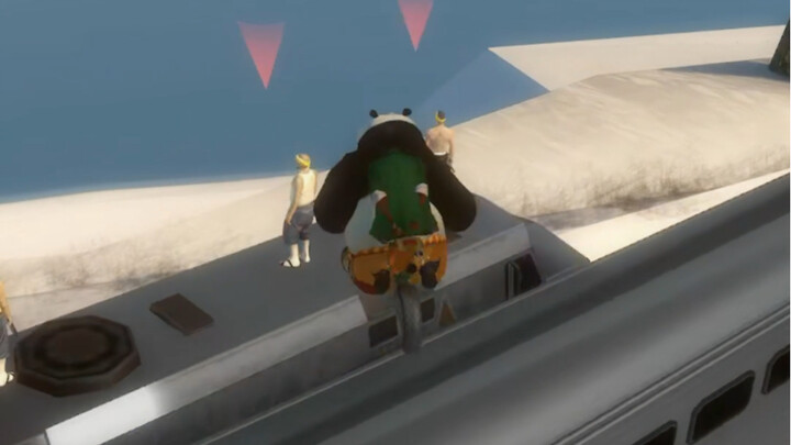 Catch that train, but Kung Fu Panda~