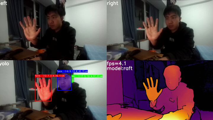 5 Different Stereo Depth Estimation Algorithms (SGBM, PSM, Raft, CRE, UniMatch) + YOLO Object Detect