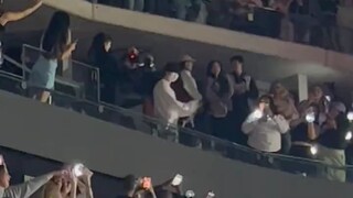 JIMIN watching YOONGI perform