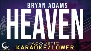 HEAVEN - Bryan Adams ( Acoustic Karaoke/Lower Key )