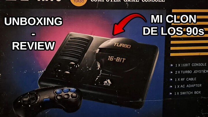 Unboxing Aito 16-bit Turbo (PAL-N) clon Megadrive