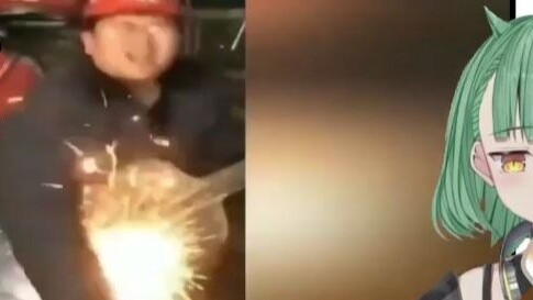 【Niar】Japanese Vup laughed so hard that he had cramps after watching the popular sand sculpture vide