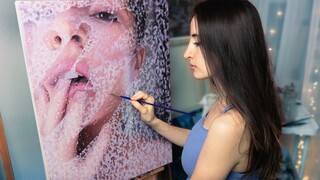 I painted a shower portrait | Oil Painting Time Lapse