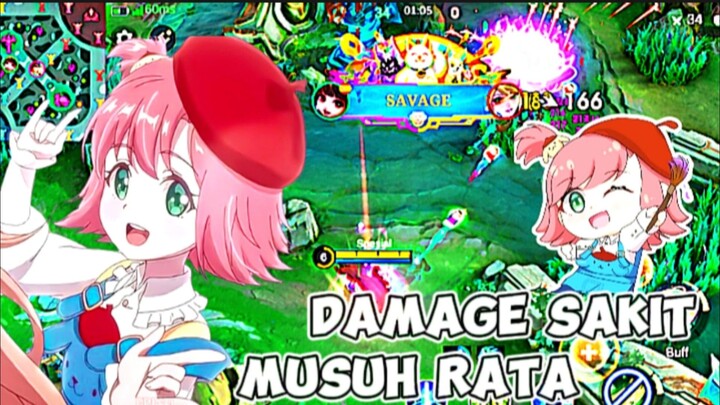 Hero mage imut , Damage Brutal !! chang'e mlbb 😱