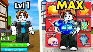Lvl 1 Noob To MAX For 24 Hours In Blox Fruits (Roblox)