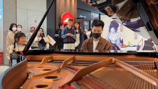 If you play Genshin Impact "Liyue Battle Song" in a shopping mall~