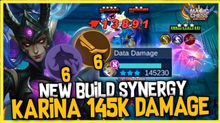 NEW BUILD SYNERGY KARINA 145K DAMAGE ! 6 GUNNER 6 WYRMSLAYER ! MAGIC CHESS