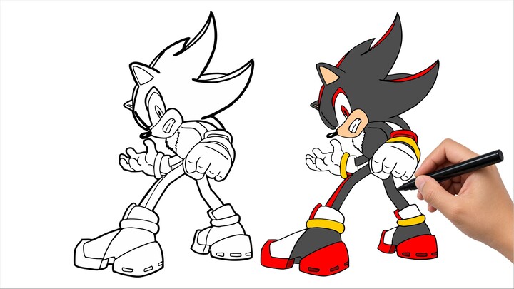How to draw Shadow The Hedgehog
