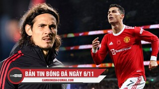 Bản tin Bóng Đá ngày 6/11 | Cavani bỏ lỡ trận Derby Manchester; Ronaldo giành cú đúp giải thưởng