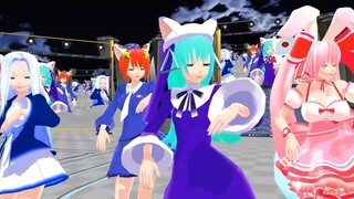 【di gi charat mmd】リンナ５姉妹でlast night good night