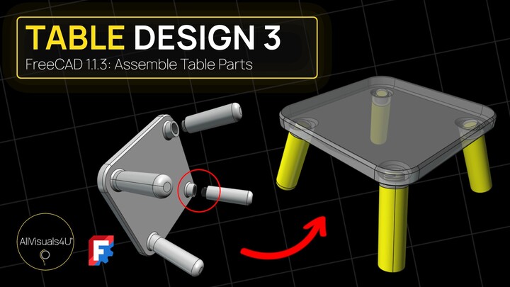 ⚙️ FreeCAD Assembly Tutorial - FreeCAD Assembly Workbench Tutorial - FreeCAD 1.1 Tutorial