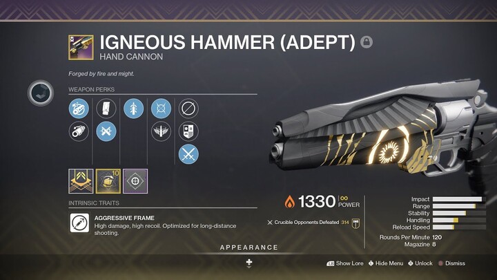 My New Adept Igneous Hammer Is Beastly (We ran out of medals)