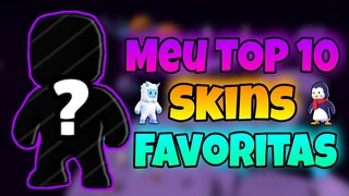 🔸️O MEU TOP 10 DE SKINS FAVORITAS🔹️STUMBLE GUYS ⭐