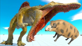 SPINOSAURUS ARRIVE INTO A WILD BOARS WORLD