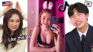 Korean Teen and American React to Bugs Bunny Challenge on TikTok!!