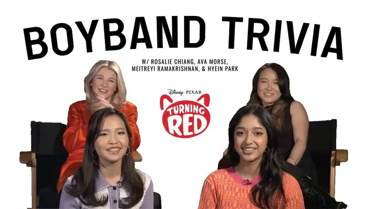 Cast of Pixar's 'Turning Red' plays Boyband Trivia with allkpop (ft. BTS, EXO, and more)!