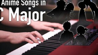 9 เพลงอนิเมะใน C Major! คุณจำได้กี่คน
