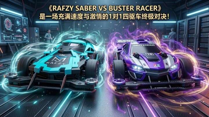 《RAFZY SABER VS BUSTER RACER》 adalah duel Tamiya 1 vs 1 yang penuh kecepatan dan ketegangan!