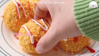 Khoai tây bọc phomai & Khoai tây chiên giòn 💓💕 #videohaynhat