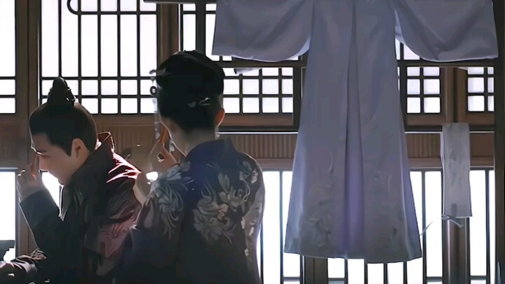 The detail is that all the clothes hanging on the rack are their everyday outfits, making it feel li