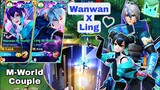WANWAN X LING M-WORLD COUPLE Gameplay!❤️😻New 515 Skins MLBB