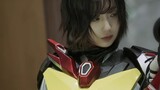I'm just a little girl wearing a Kamen Rider 02 suit
