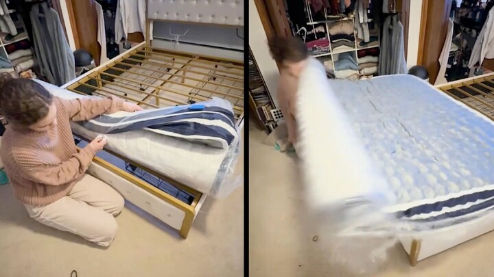 Don't disassemble your mattress like she does!