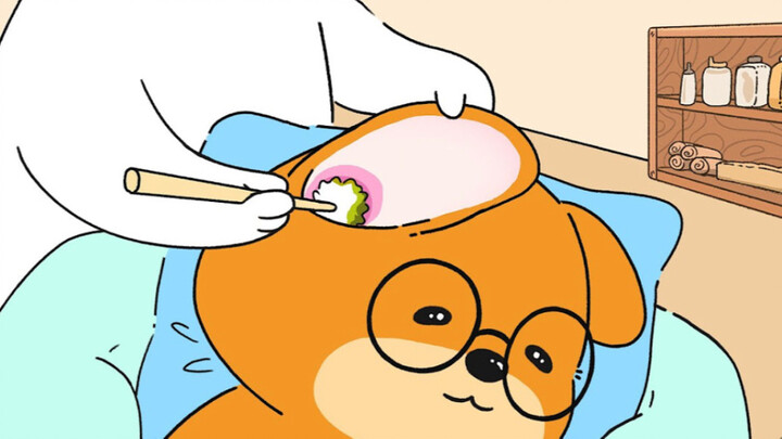 小狗的耳部清洁与耳部按摩服务 | ASMR animation