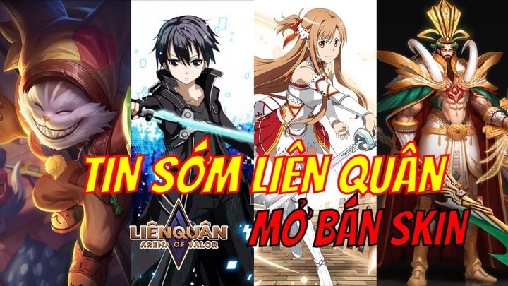 Tin Sớm Liên Quân: Ra Mắt Skin Kirito và Asuna Anime SAO - Mở Bán Skin Mganga - Volkath Thánh Gióng