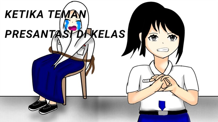 Ketika teman presentasi dikelas