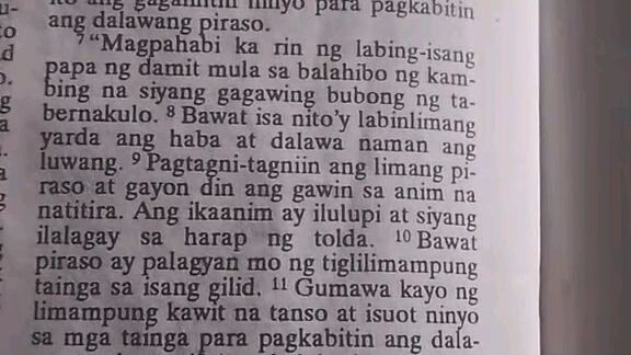 Pang Araw Araw na Talata.               Exodus 26:7-14