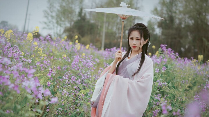 【ฮั่นฝู วอลก์】ถ่ายมุมสูงทุ่งดอกไม้พันหมู่ ~ ความทรงจำฤดูใบไม้ผลิเดือนมีนาคม 【จ้าวเยว่อวี่】