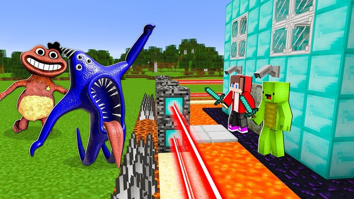 GARTEN OF BANBAN 2 vs Security House Mikey & JJ in Minecraft Attack challenge (Maizen Mizen Mazien)