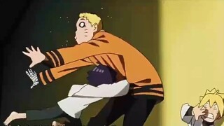 Boruto broke Sunflower's doll and Sunflower rolled her eyes in anger