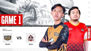 DEWA UNITED ESPORTS vs GEEK FAM | Regular Season Week 3 Day 3 | Game 1 | #MPLIDS13