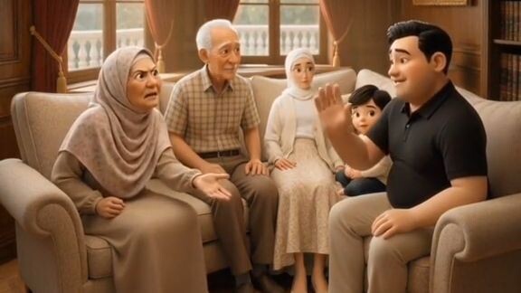 berkunjung ke rumah nenek dan kakek