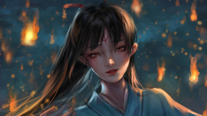 【SAI板绘过程】“那不是不知火，她叫阿离。”