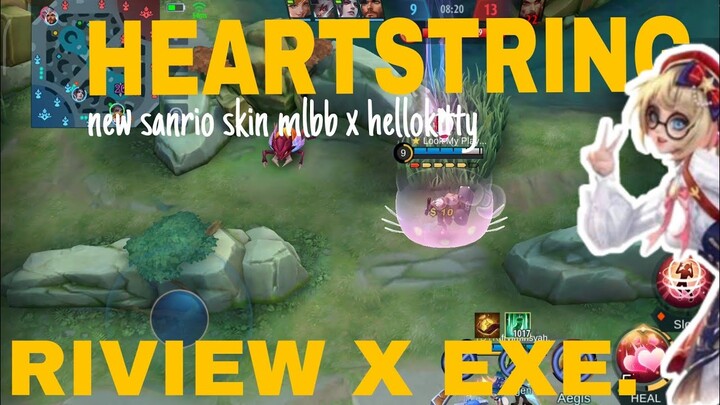 Angela Heartstring New Sanrio Skin Review - Exe. Gameplay || Script - Mobile Legends x Hello kitty