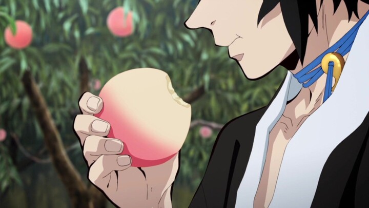 Zenitsu kindly urges his senior brother to eat more fruit.