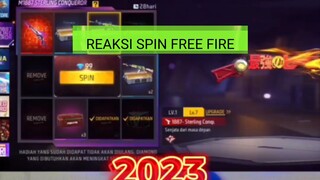 reaksi spin event free fire 2023 vs 2019 !! #fyp #garenafreefire #ff #fflucu #freefireindo #freefire