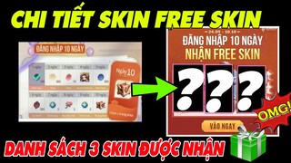 Liên Quân | Chi tiết danh sách 3 Skin Phát FREE toàn sever điểm danh 10 ngày