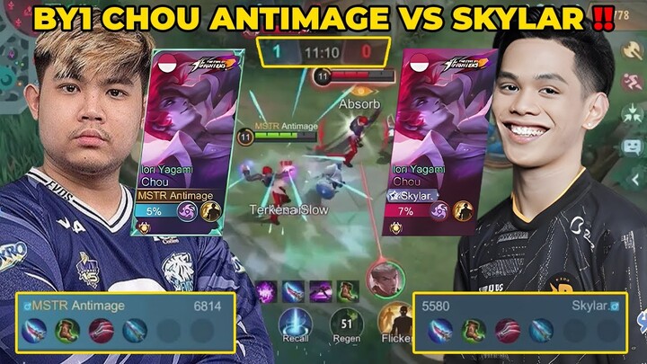 BY1 CHOU SKYLAR VS ANTIMAGE ‼️ CHOU OFFLANE VS CHOU GOLDLANE PEMBUKTIAN CHOU TERKUAT DI INDONESIA