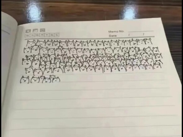 During the meeting, I left the minutes of the female colleague next to me