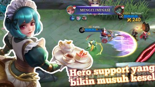 Salah satu support ngeselin!? bikin lawan naik darah!? healnya ada, shieldnya ada - Mobile Legends