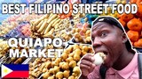 FILIPINO STREET FOOD || PHILIPPINES || AFRICANS REACT TO BEST FILIPINO STREET FOOD IN QUIAPO MARKET"