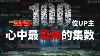 我总结了100位up主觉得柯南里最恐怖的集数，排名前三在意料之中……