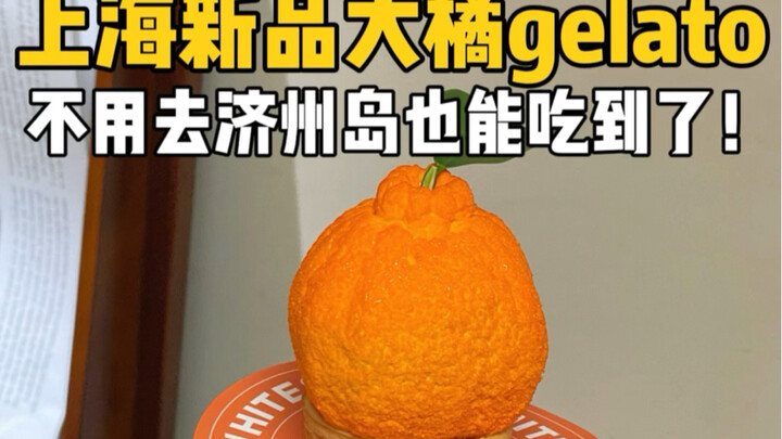 Spent 68 yuan in Shanghai and got the same tangerine gelato as on Jeju Island—saved myself the cost 