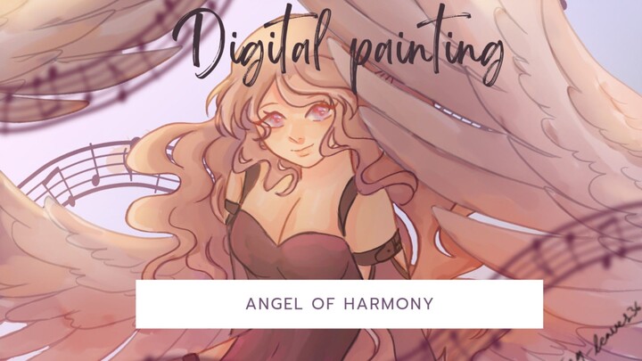 DIGITAL PAINTING 🎨🖌️ angel of harmony ✨✨